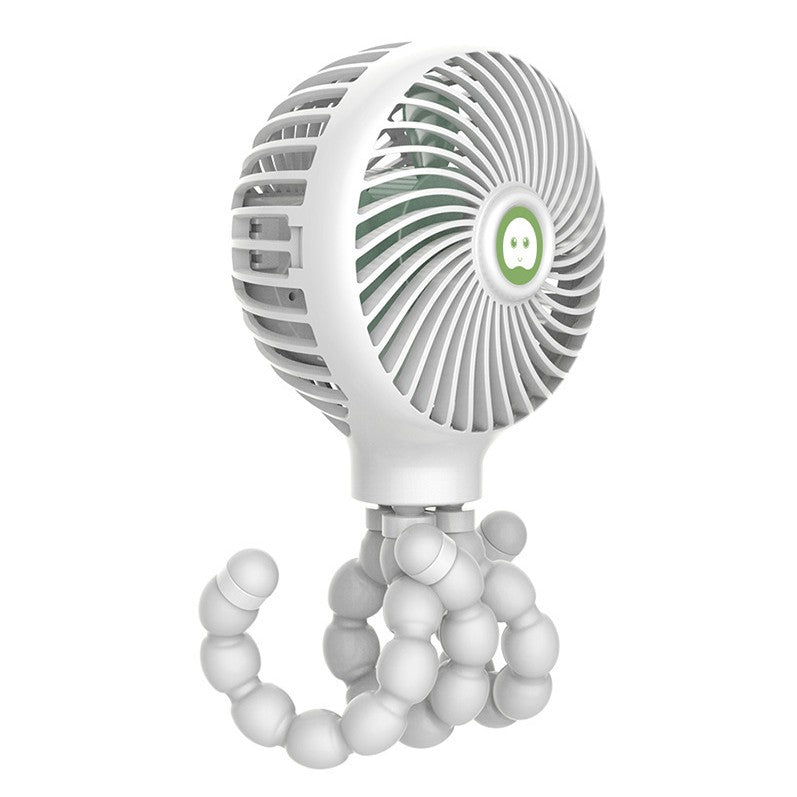 Tragbarer wiederaufladbarer Ventilator mit verstellbarem Stativ & 3 Windmodi, für Zuhause, Schreibtisch, Kinderwagen & mehr | Karnz
