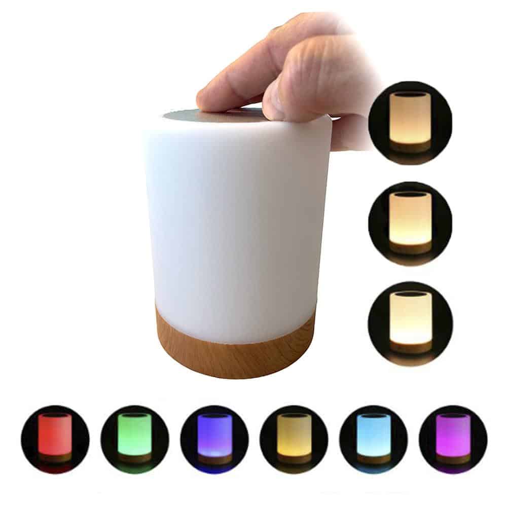 LED-dimmbare Tischlampe mit Touch & RGB-Farbwechsel | Karnz