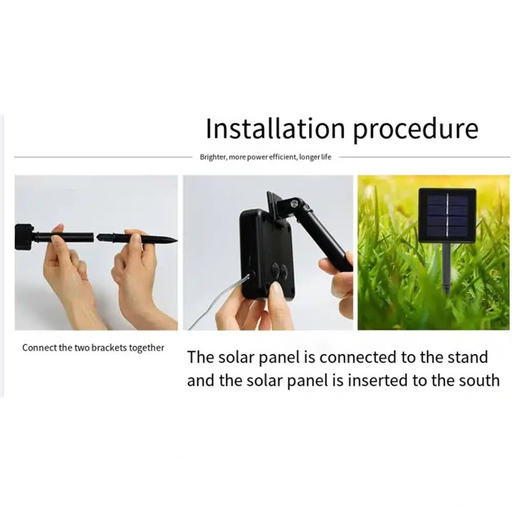 Lichterkette mit 30 Kugeln – Aufladung über Solarzellenpanel | Karnz