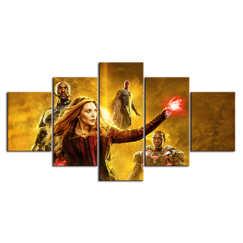 5 Stück Golden Scarlett Faith - Leinwand Wand Kunstmalerei