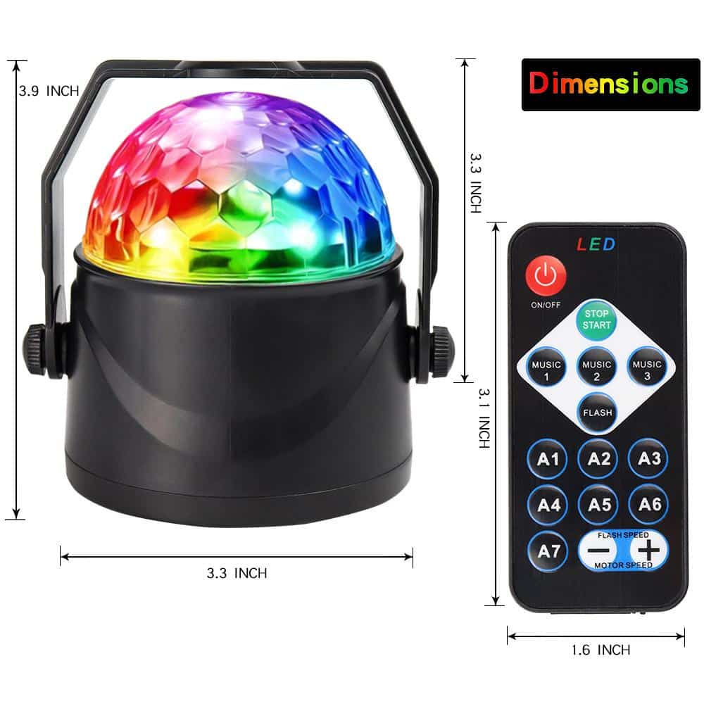 Rotierende LED-Discokugel mit Fernbedienung | Karnz