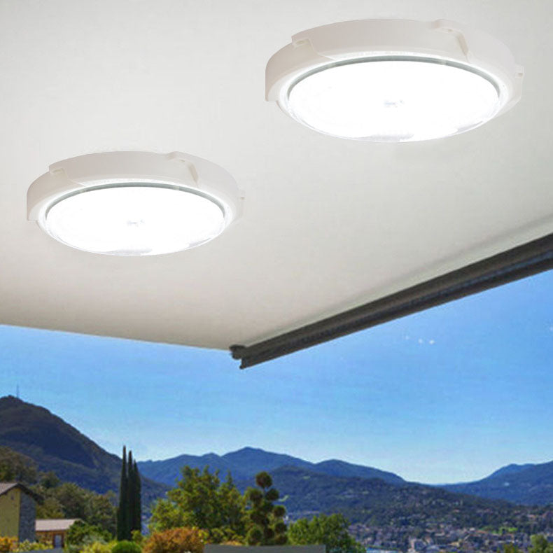 Moderne runde Solar-LED-Deckenleuchte mit Fernbedienung für den Innen- und Außenbereich