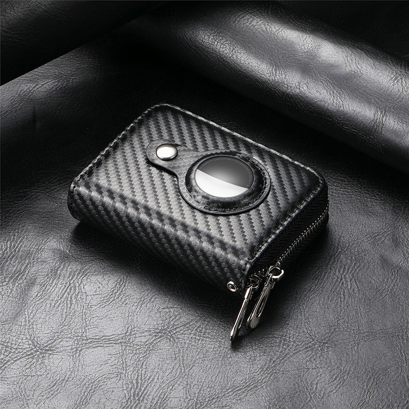 Intelligente AirTag-Zip RFID Leder Geldbörse