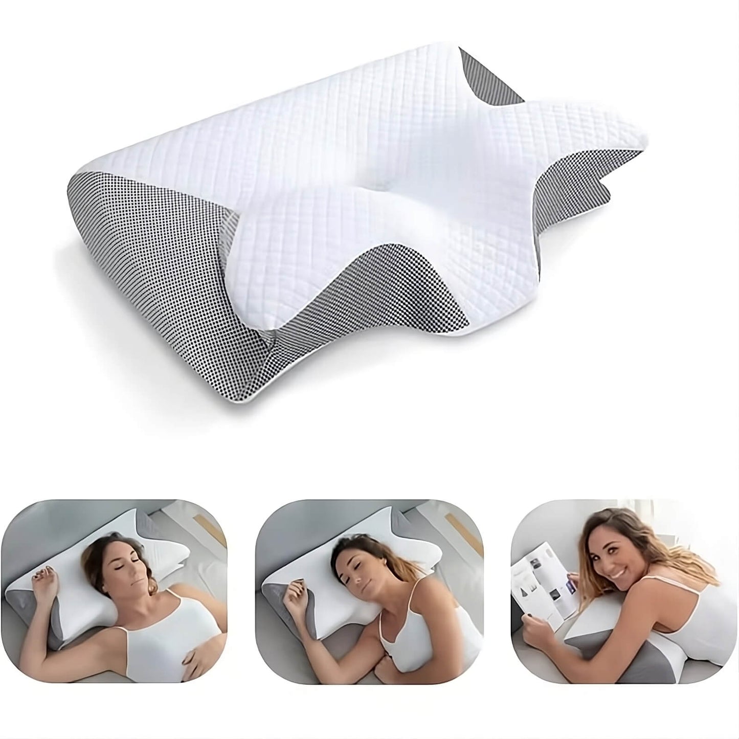 RelaxNeck Ergonomisches Gedächtnisschaumkissen – Unterstützung für Nacken und Rücken | Karnz