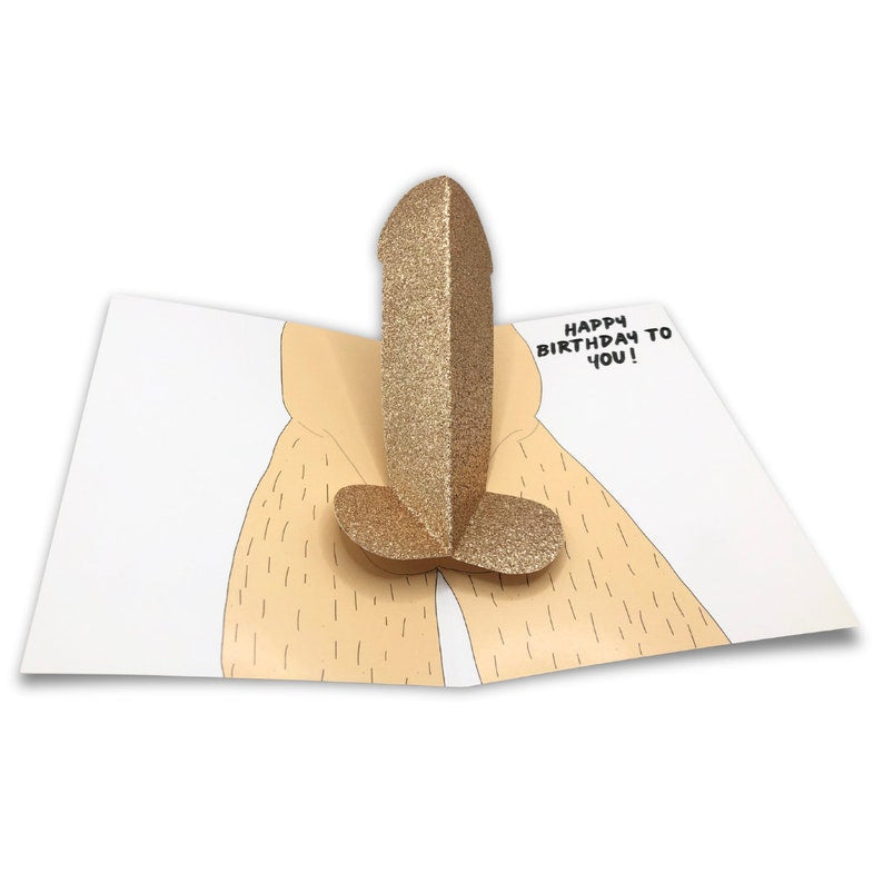 Lustige Geburtstagskarte mit Pop-Up-Schwanz