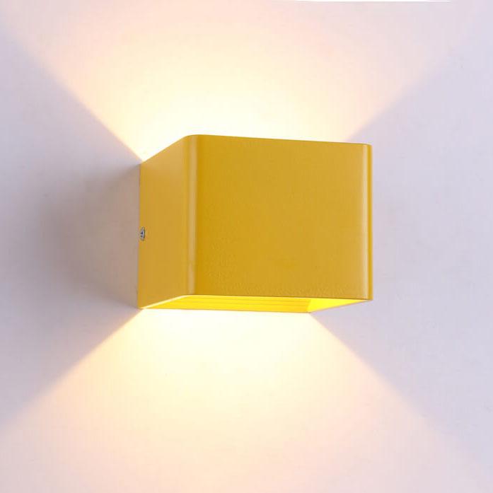 Moderne LED-Mini-Wandleuchte (quadratisch) | Aluminium | Multifunktionale Beleuchtung für Wohn- und Schlafzimmer