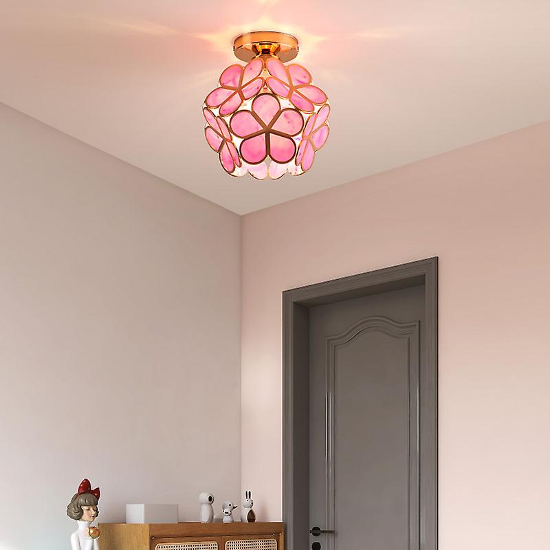 Künstlerische Glasschlussleuchte mit floralem Muster - FlowerHall | Karnz