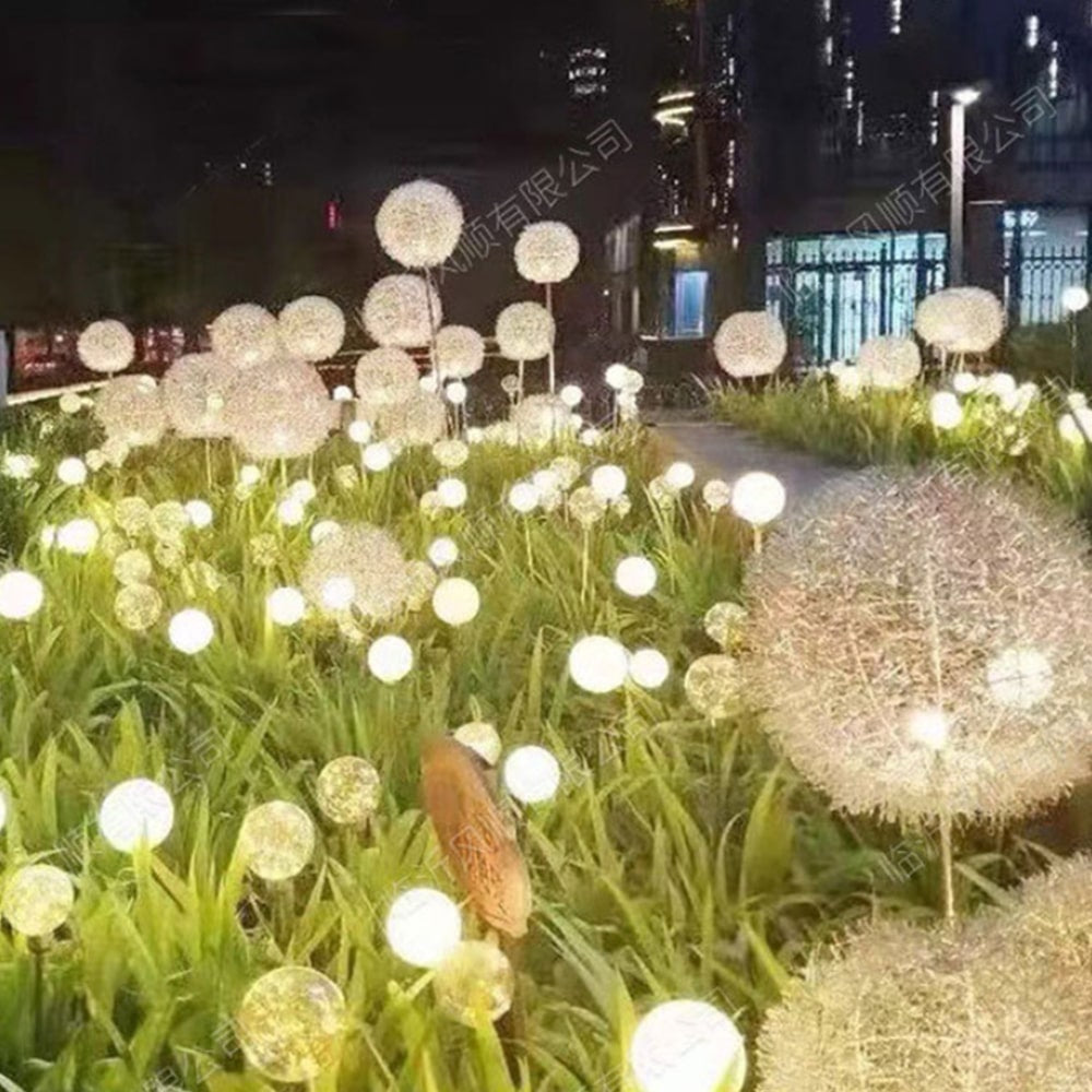 Solar LED Gartenlampe ( 2 Stück) Löwenzahn-Design mit Spieß | Karnz