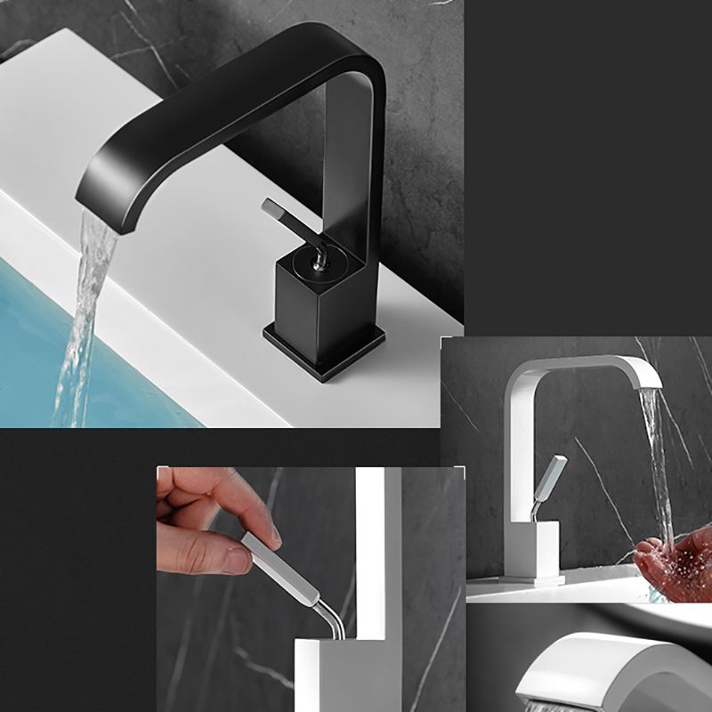 Wasserfall Auslauf Weitverbreiteter Waschbecken Wasserhahn Moderner Metall Weitverbreiteter Waschbecken Wasserhahn