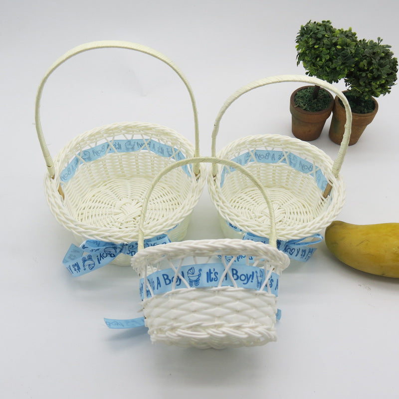 Damen Eleganter Korb mit geflochtenem Design Karnz
