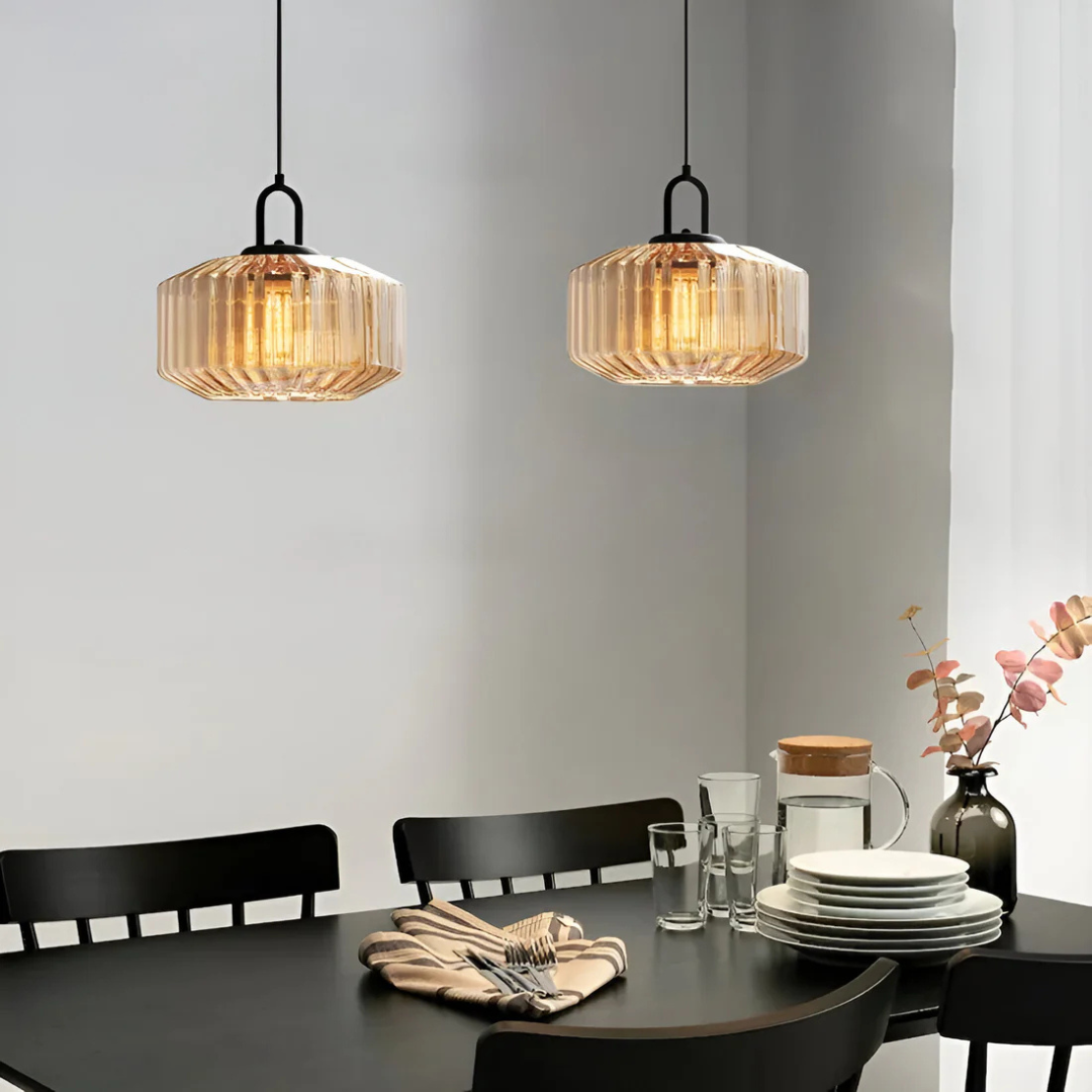 Karnz | Retro Farbige Glaspendelleuchte