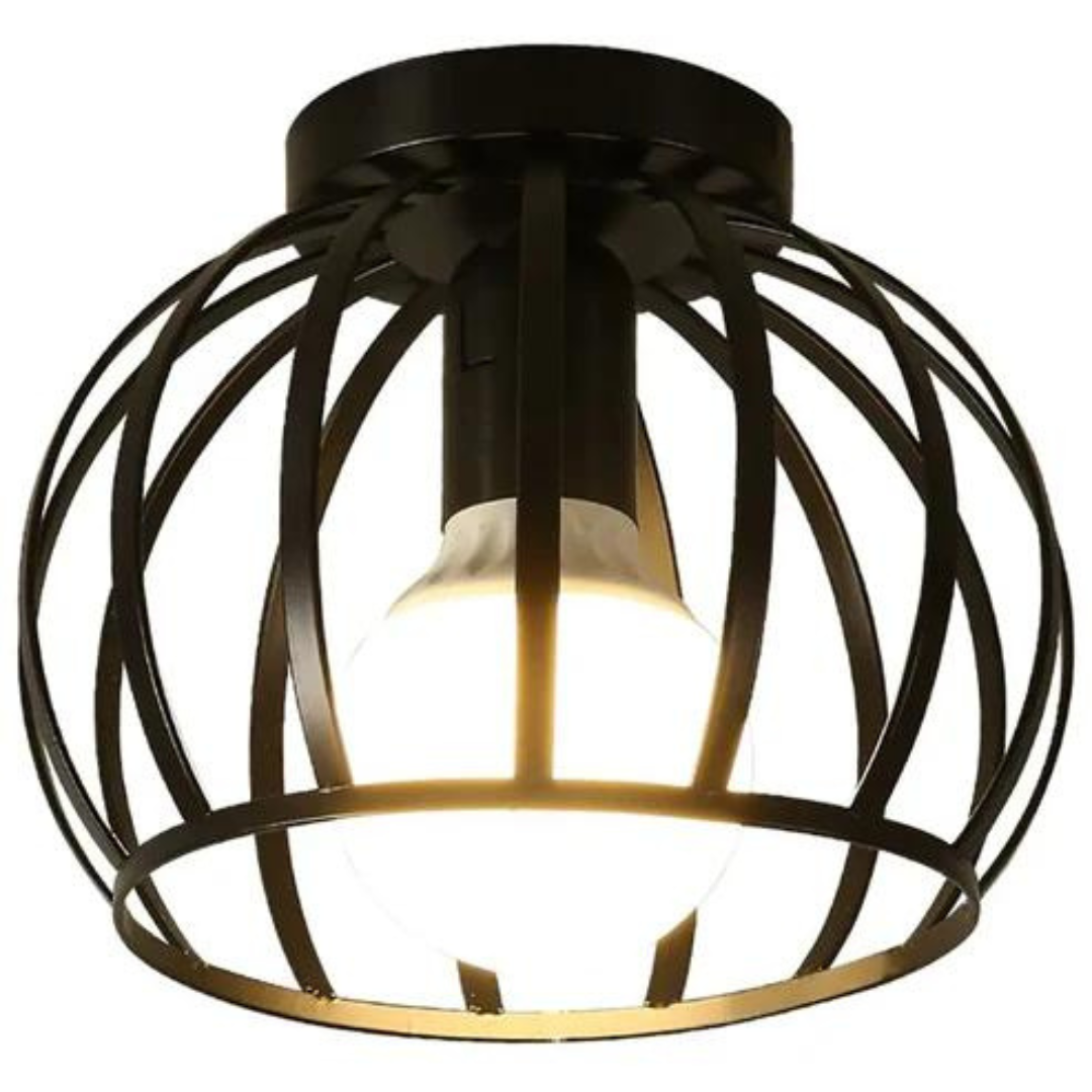 Trendige industrielle Deckenleuchte mit offenem Design - ForgeLight | Karnz