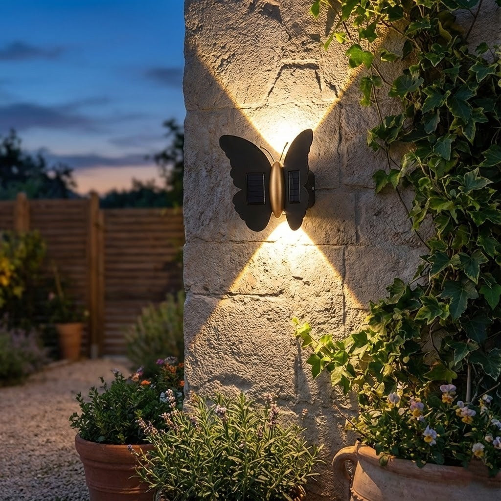 Butterfly Life Solarbetriebene Außenlampe