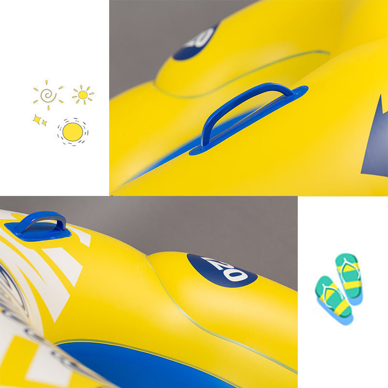 Unisex Aufblasbarer Schwimmreifen mit praktischen Handgriffen Karnz