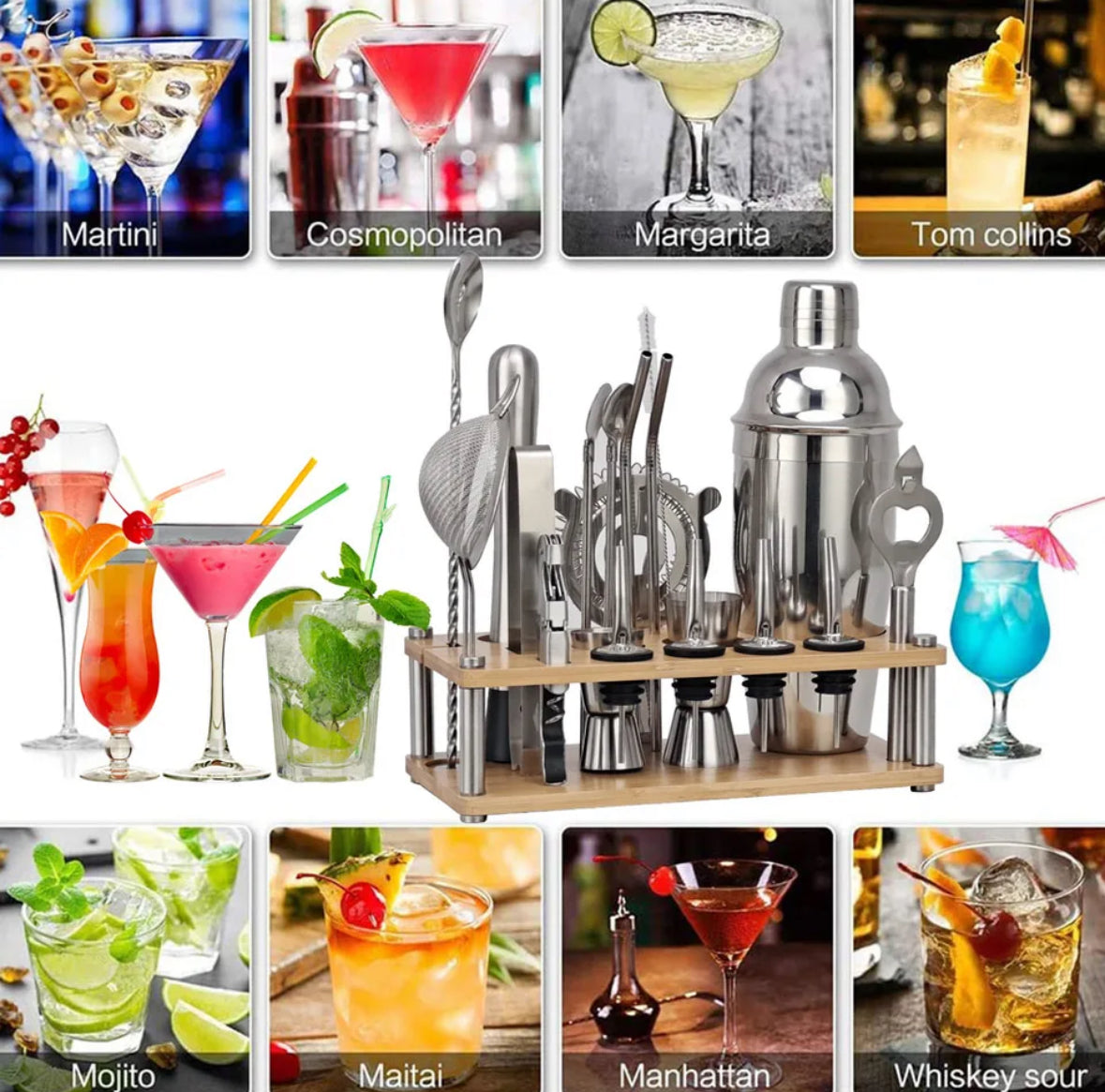 23-teiliges professionelles Barkeeper-Set – ShakerPro