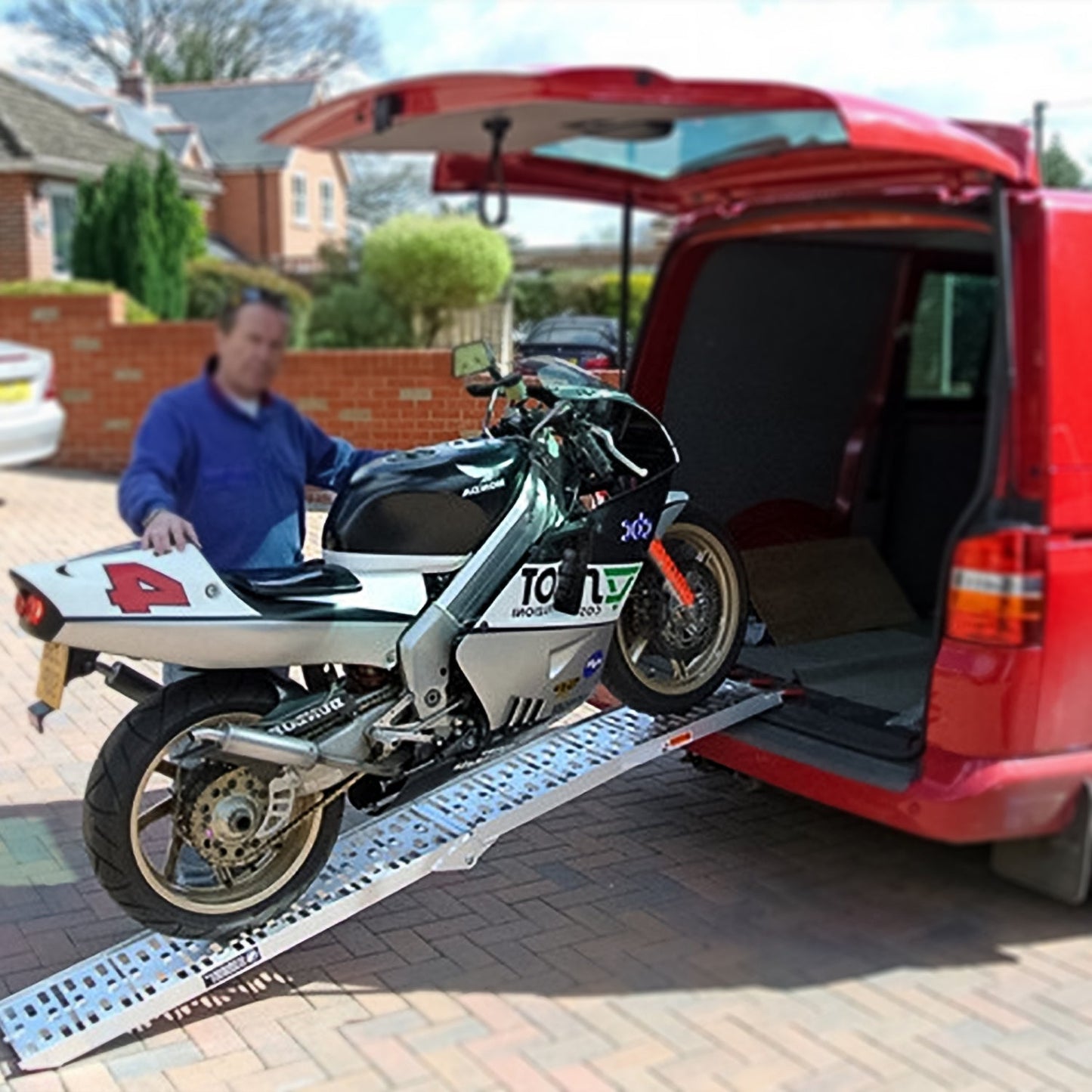 Auffahrrampe Klappbar 340kg Faltbare Alu Verladerampe Motorrad | Karnz