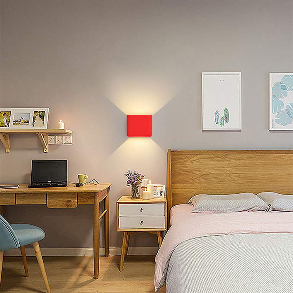LumiBox - Quadratische LED-Wandlampe | Modernes Design in Schwarz, Weiß und Grün für Schlafzimmer und Wohnzimmer | Karnz