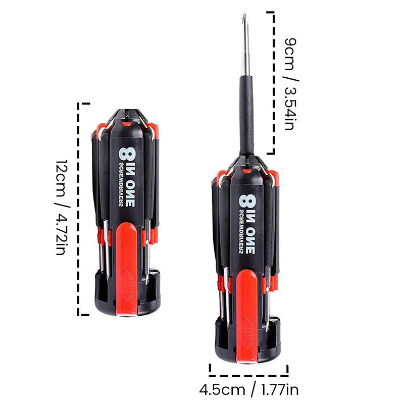 8-in-1-Schraubendreher mit LED-Taschenlampe | Karnz