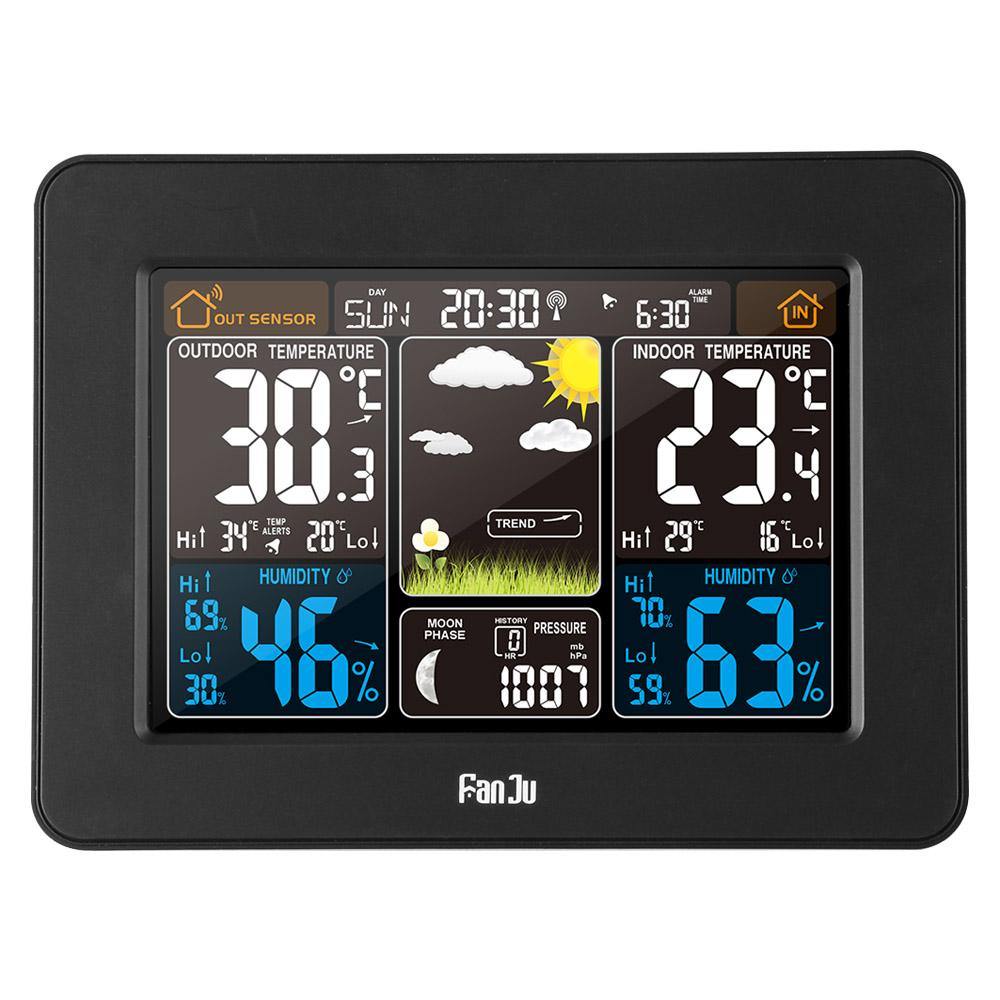 FanJu FJ3365 Smartwatch mit Wettersteuerung und rechteckigem Farbdisplay