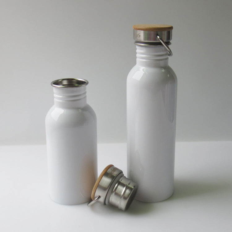 Damen Elegante Edelstahl-Trinkflasche mit nachhaltigem Holzverschluss Karnz