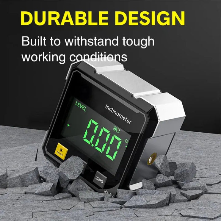 Präzisionswinkelmesser AnglePro – Magnetische digitale Laser-Wasserwaage | Karnz