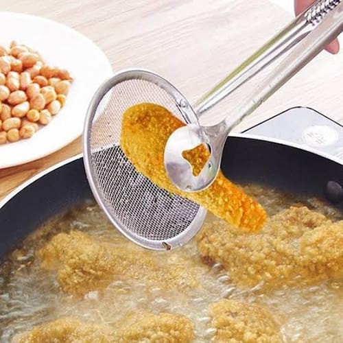 Bratentong mit Sieb Edelstahl Karnz