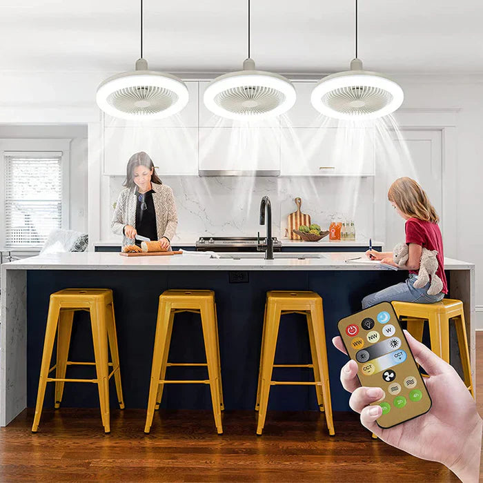 LED-Deckenventilator zur Schraubmontage – Kein Elektriker erforderlich, mit Fernbedienung | Karnz