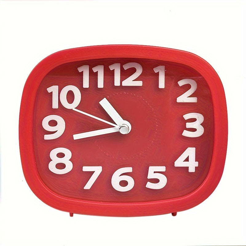 Stilvolle kompakte quadratische Uhr mit 3D-Design für moderne Dekoration | Karnz