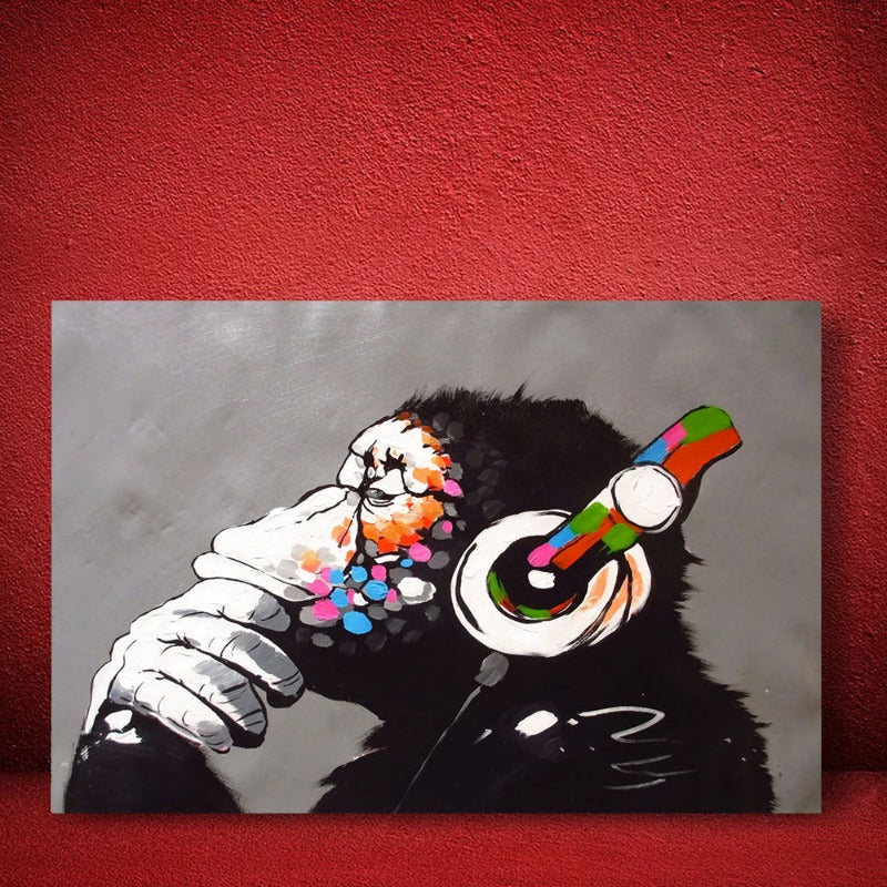 Musikalischer Affe – Leinwandbild