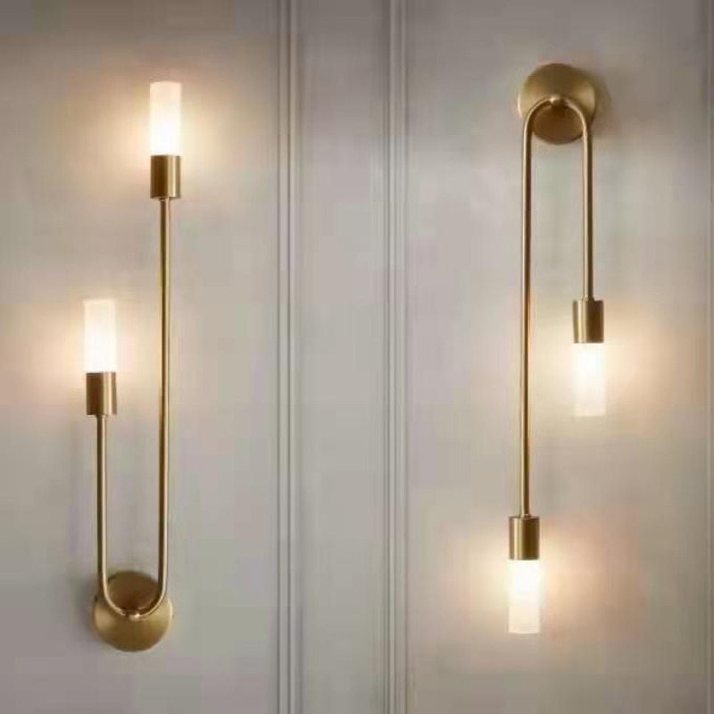 Moderne LED-Wandlampe Gold – Slim 2-Licht-Stick-Wandlampe für Wohnzimmer und Schlafzimmer | Karnz