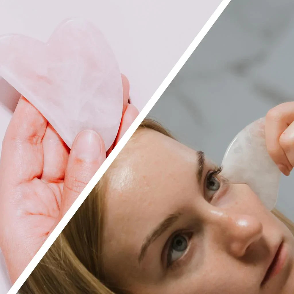 Jade Roller & Gua Sha, Gesichtsroller, Gesichtsschönheitsroller Hautpflegewerkzeuge, Karnz