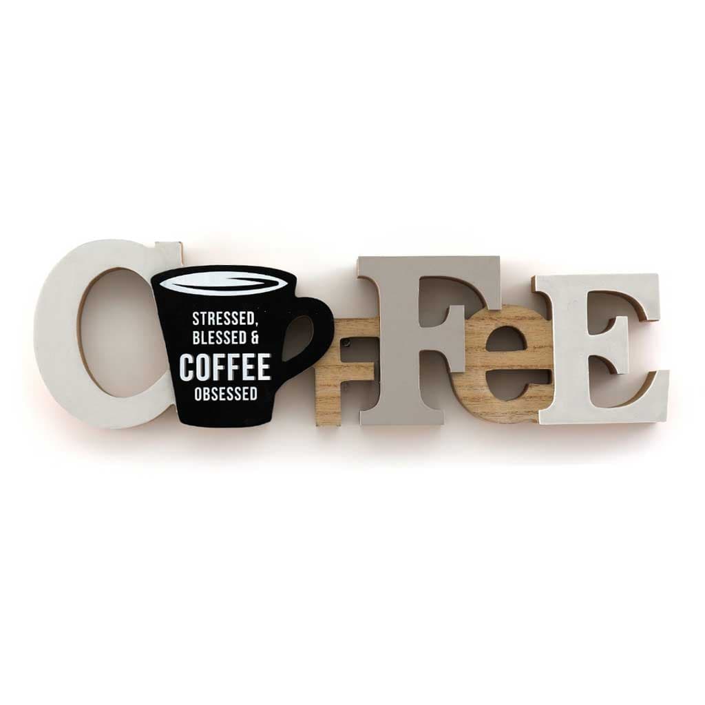 Kaffe' Holzornament-Dekoration 40 cm