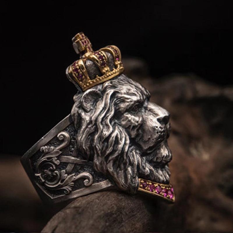 Retro Nordic Löwenförmiger Ring | Karnz