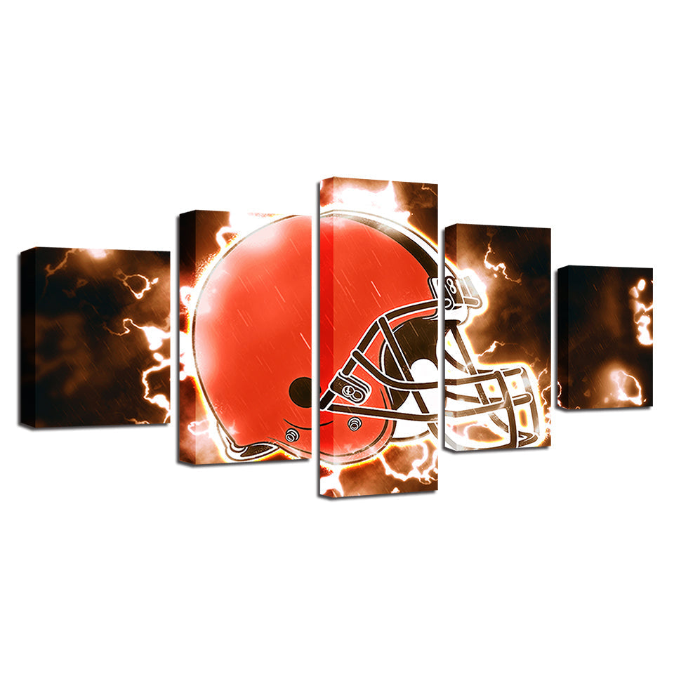 Cleveland Browns 5 Stück - Leinwand Wandkunst Gemälde