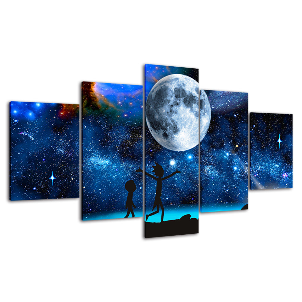 Der Mond in der Galaxie – Leinwandbild