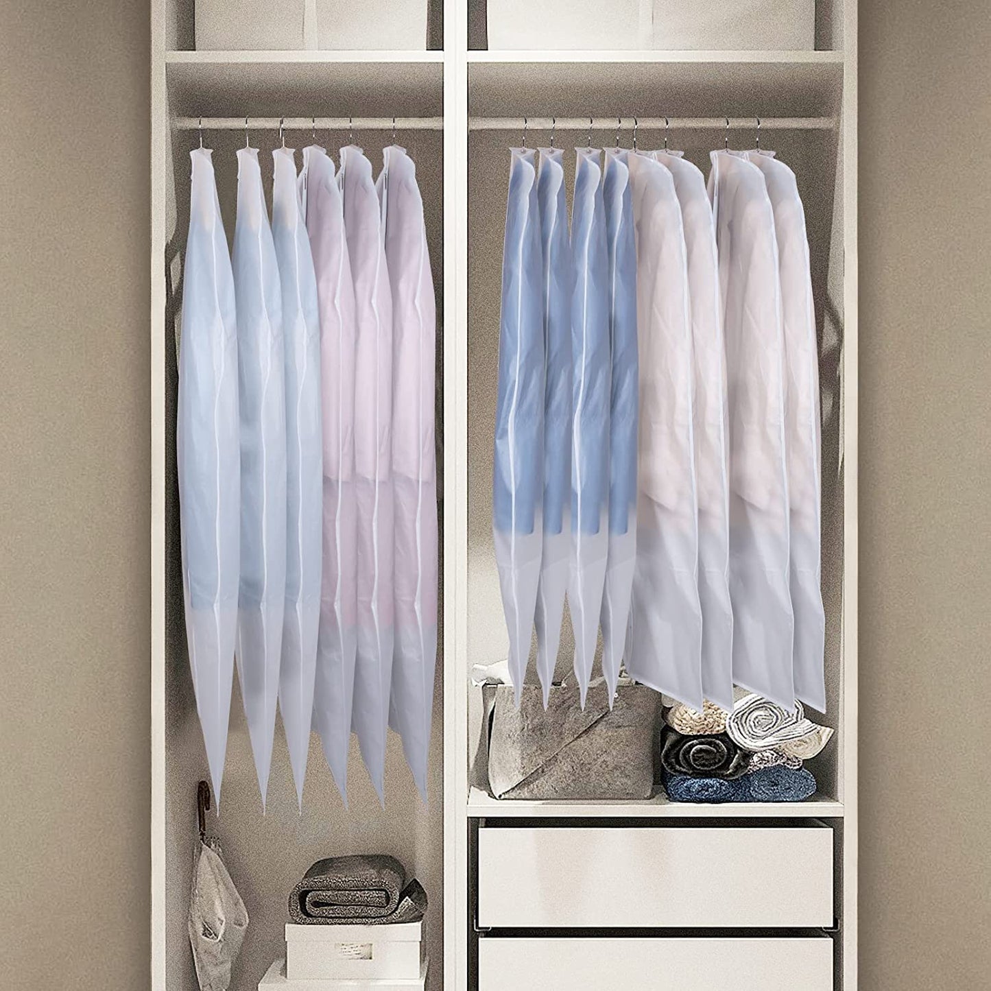 6-teilig: Zilink Transparenter Kleidersack