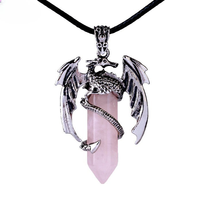 Karnz | Bohemian Stil Natürlicher Mystischer Edelstein Drachenanhänger