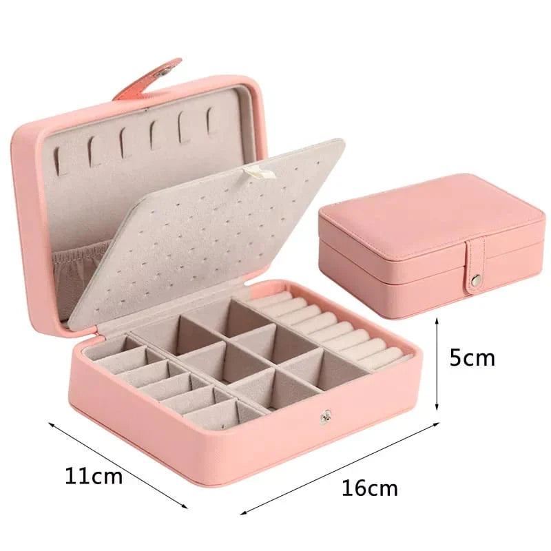 Leder Mini Schmuckbox Doppelschicht Karnz