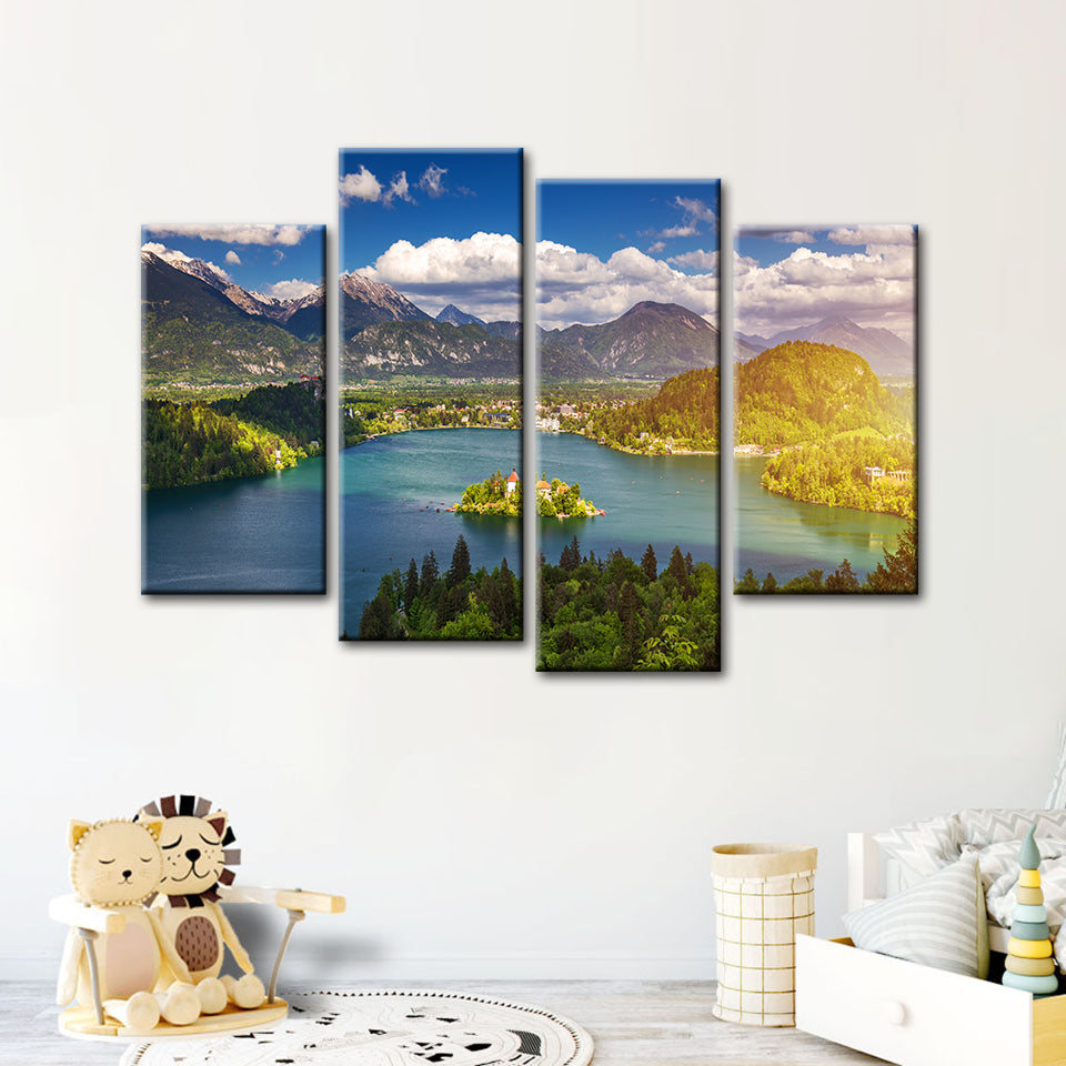 Peace Of The Land 4 Stück - Leinwand Wandkunst Malerei