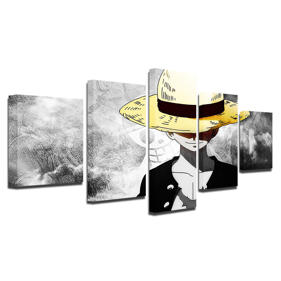 Boy In The Yellow Hat 5 Piece - Canvas Wandkunst Malerei
