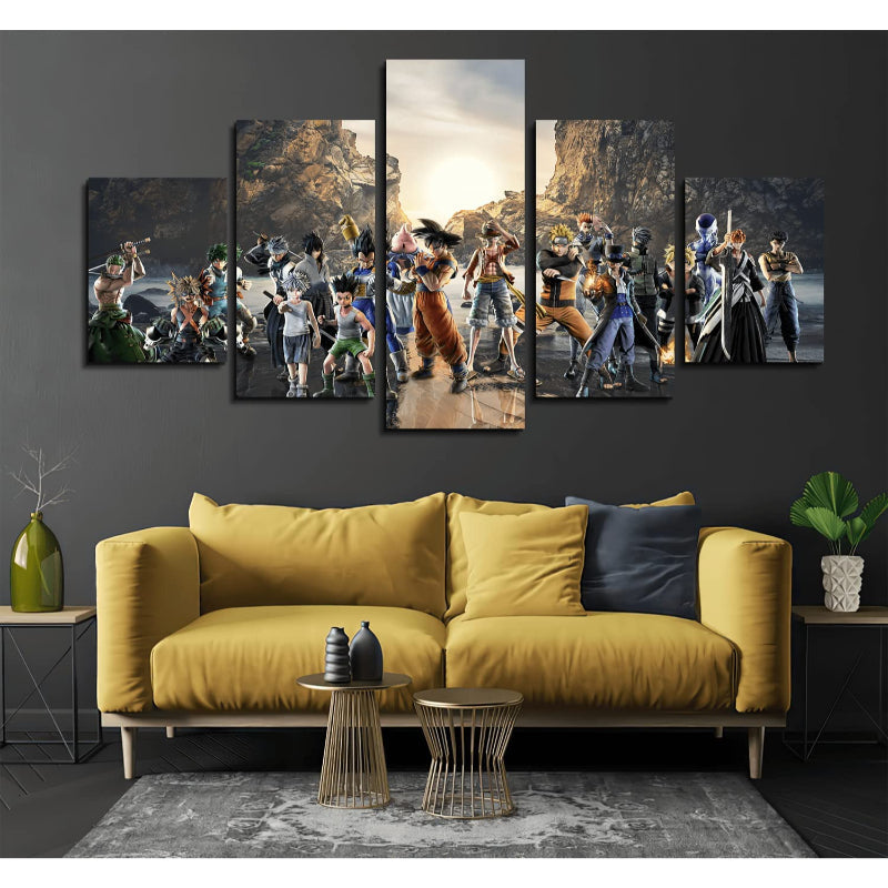 5 Stück Anime Squad Leinwand Wandkunst Gemälde