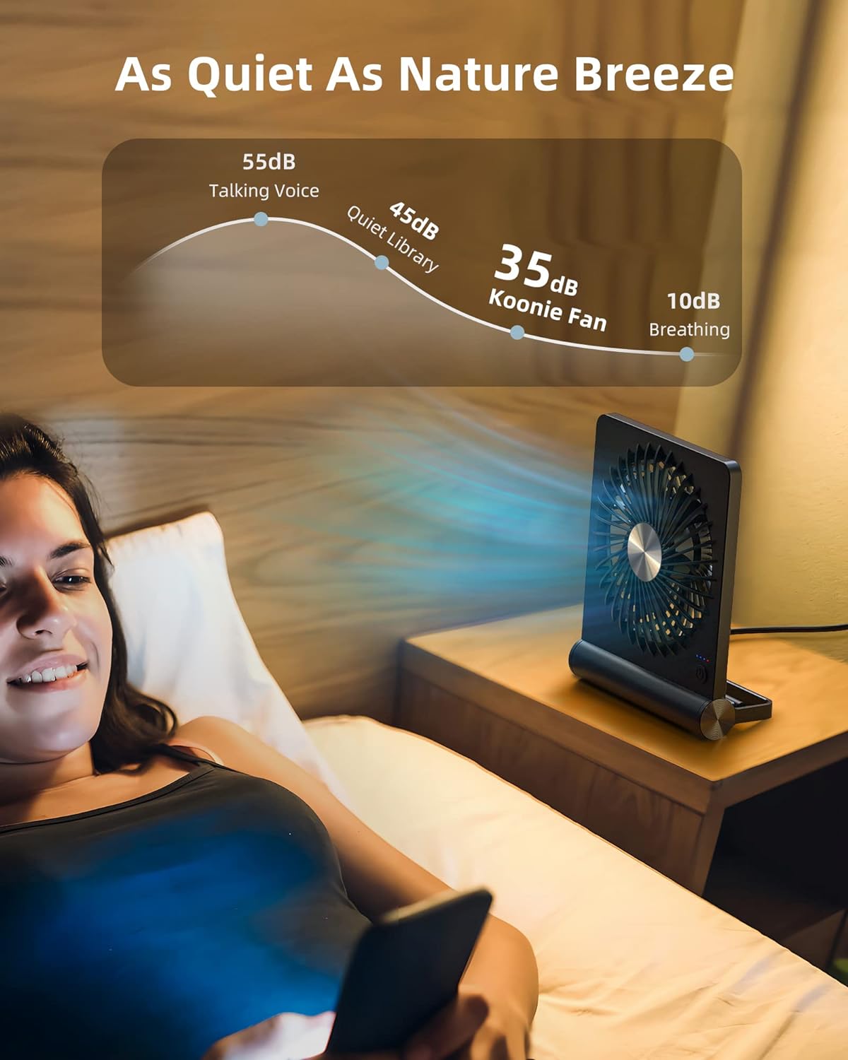 Ultra leiser kleiner Schreibtischventilator | Karnz