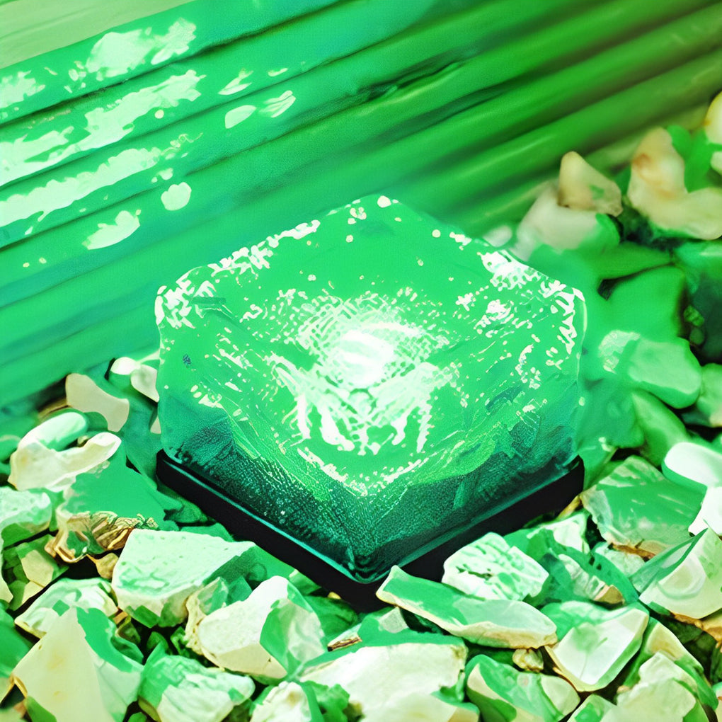 Square Creative Ice ock LED Waterproof Smart Solar Outdoor Lighting