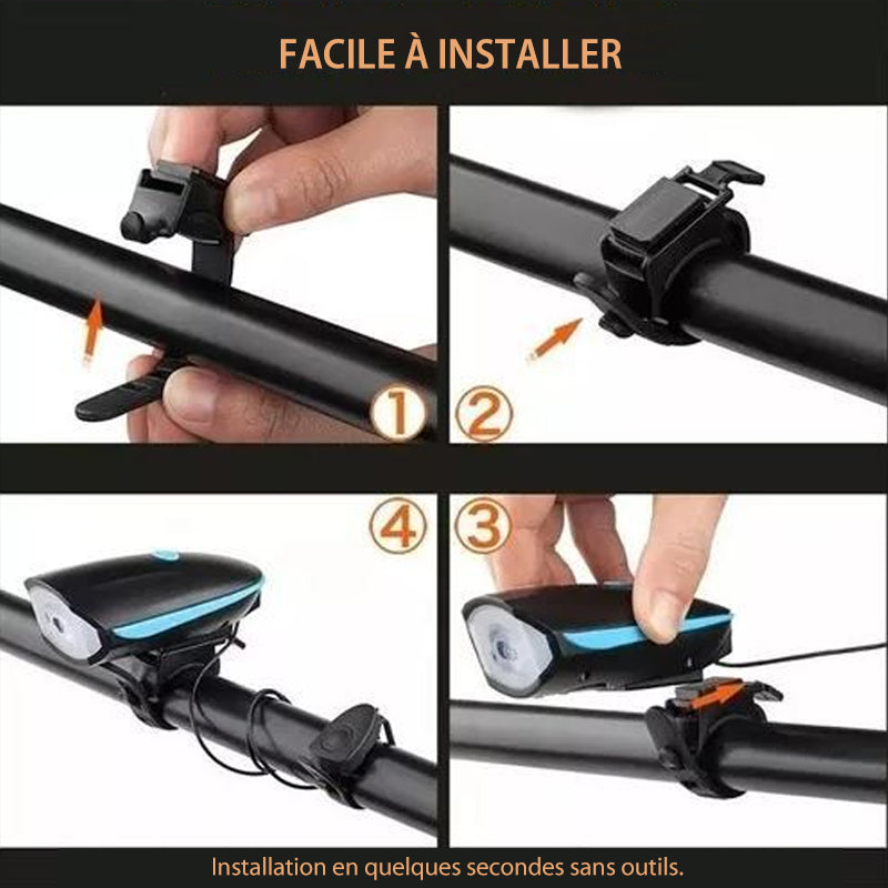 Wiederaufladbare USB-Mountainbike-Frontleuchte | Karnz