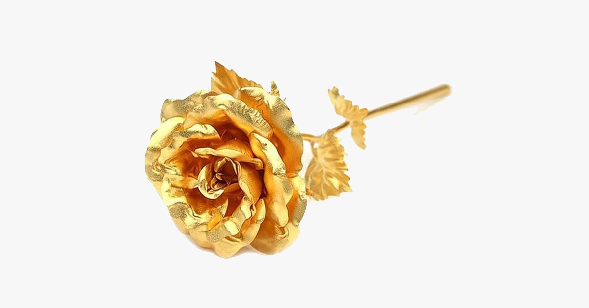 Echte, 24 Karat vergoldete Rose mit Geschenkbox