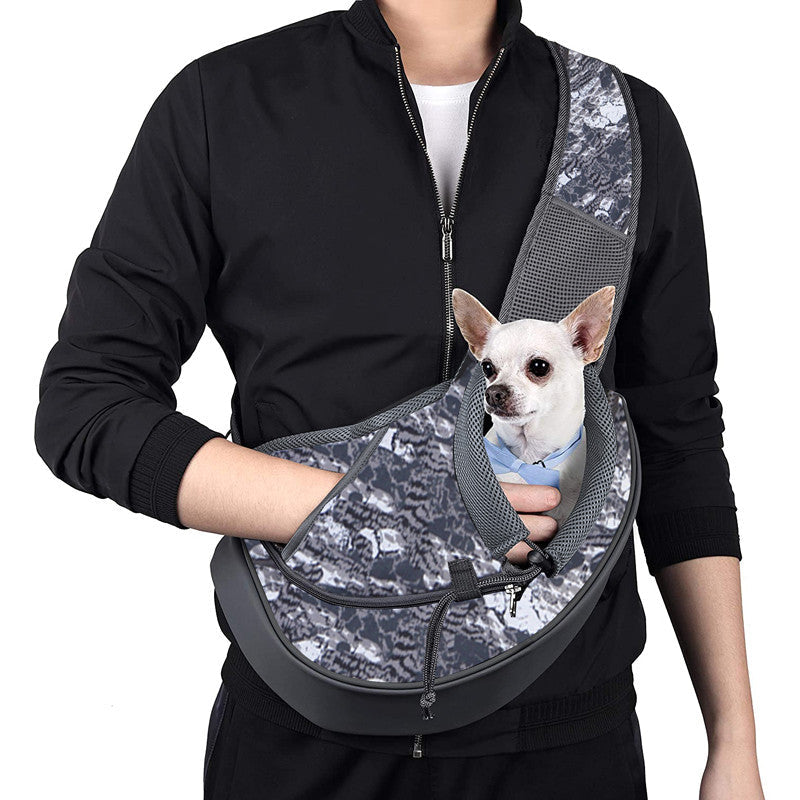 Karnz | Tragetasche für Hunde mit verstellbarem Schultergurt und Handytasche, für Hunde und Katzen