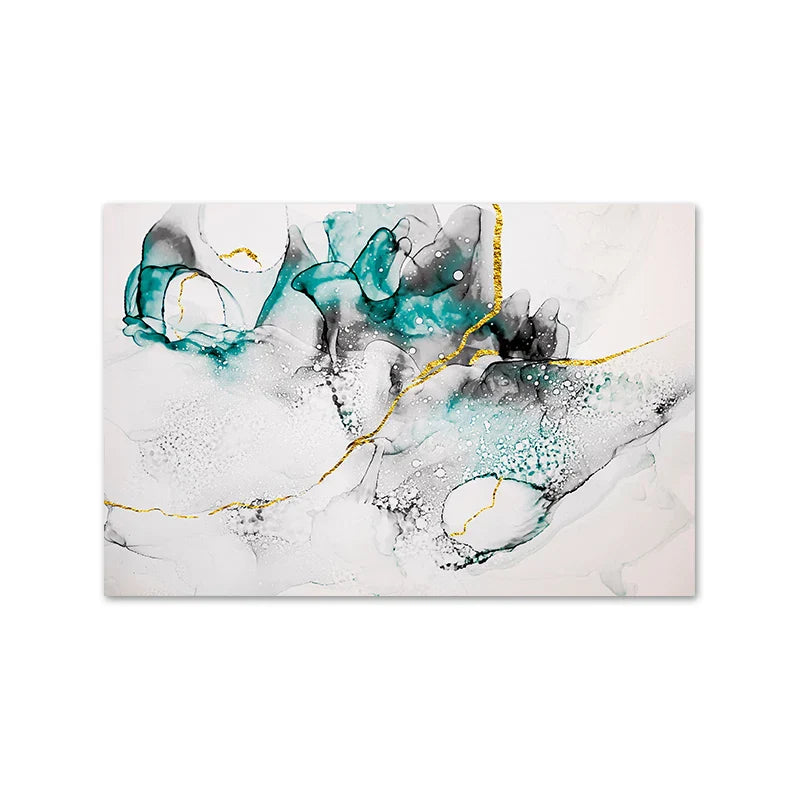 Jade Grün Grau Golden Marmor Druck Abstrakte Wandkunst Feine Kunst Leinwanddrucke Bilder Für Modernes Wohnzimmer Home Office Kunst Dekor