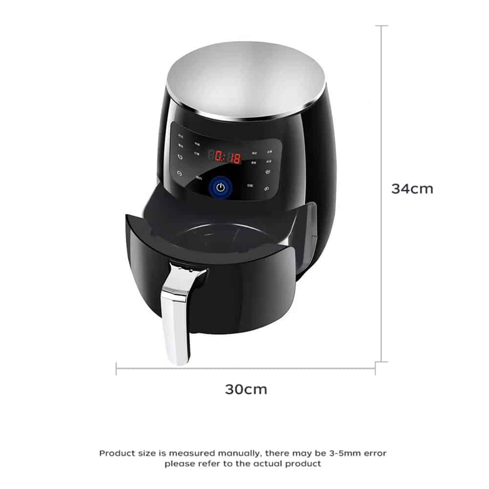 Airfryer 3,5 Liter (fettarm: Grillen, Backen, Frittieren und Frittieren) | Karnz