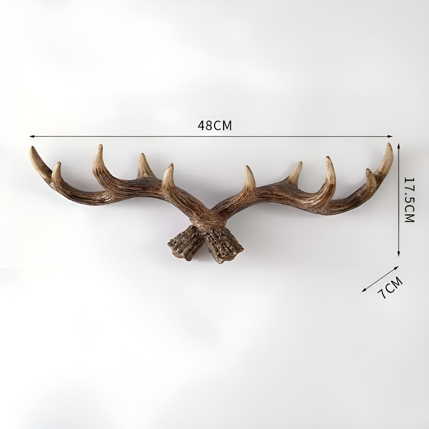 Antler Wandhaken – Retro-Design für Mäntel und Jacken | Dekorativer Mantelhaken | Karnz