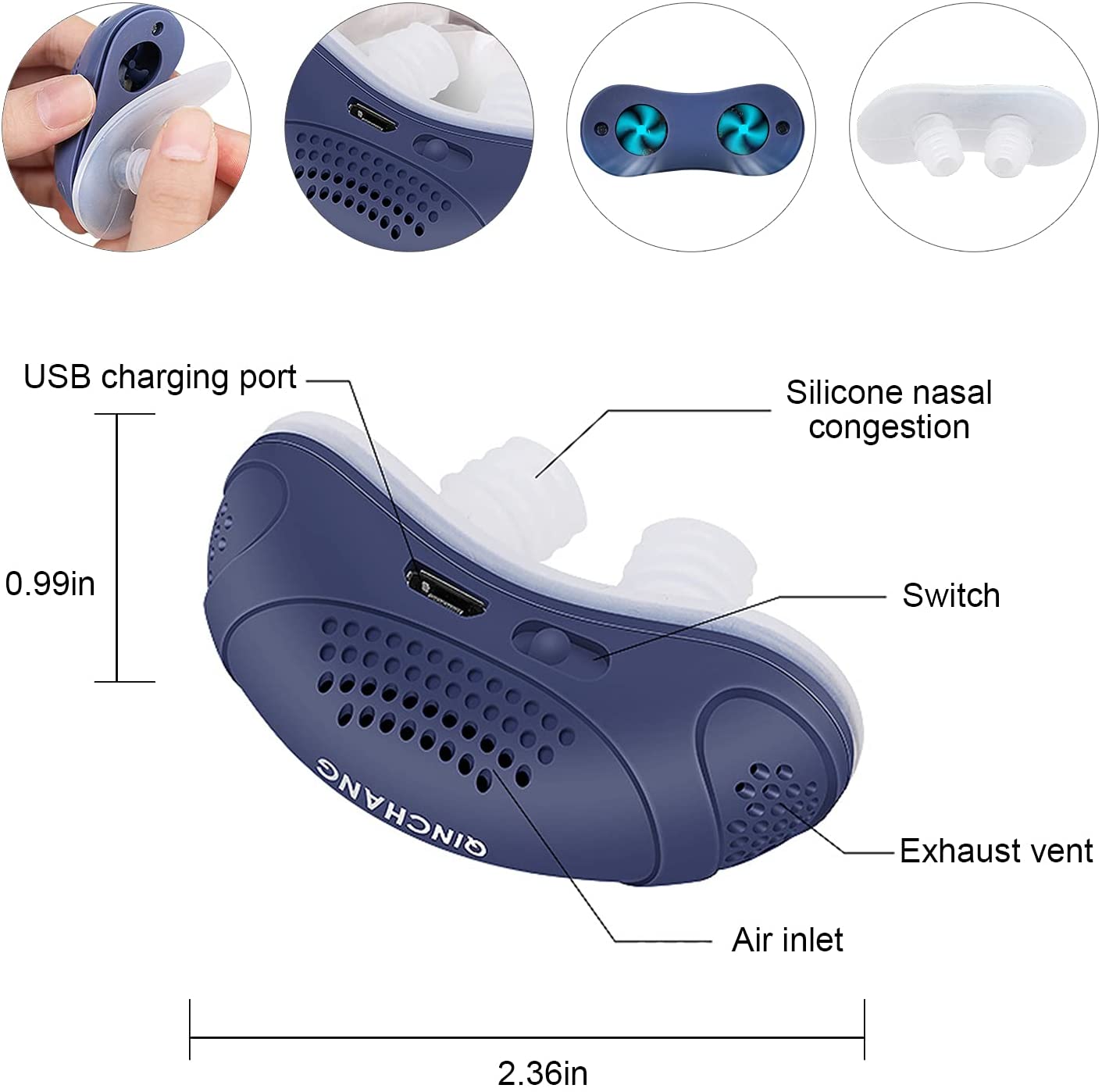 Karnz | Anti-Schnarch-Gerät | Schlauchloses, maskenloses Mikro-CPAP